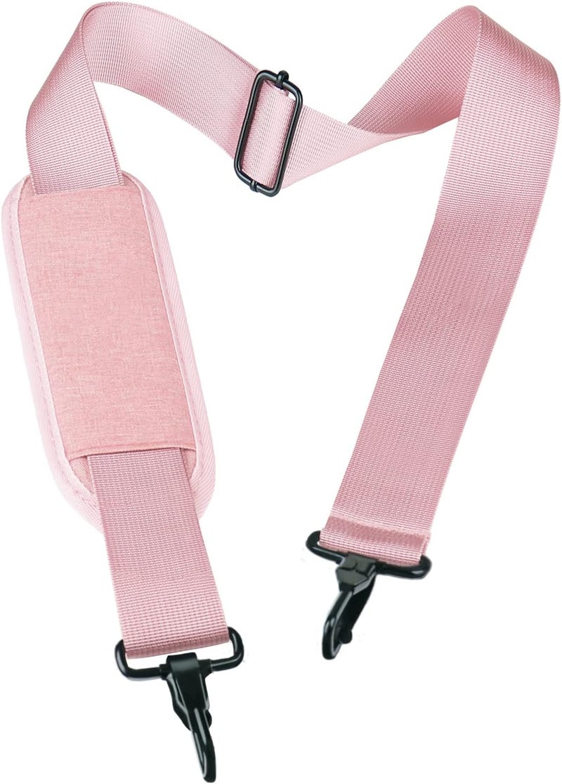 AREYLO Shoulder Strap, Durable 55" Universal Replacement Laptop Shoulder Strap, Adjustable Comfortable Belt with Metal Hooks for Briefcase, Computer Messenger Bag, Laptop Case Luggage/Duffel/Camera, (Pink) - Image 1